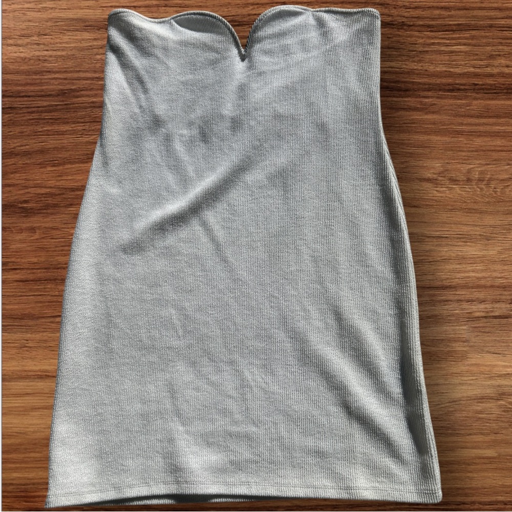 H&M strapless body-con Ivory/White dress sz:L